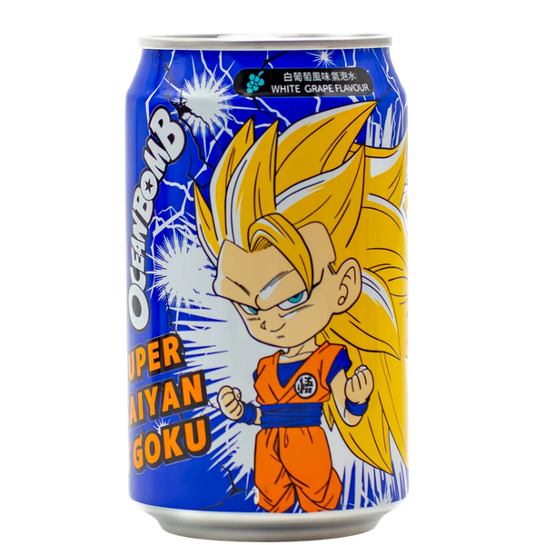 Refrigerante Dragon Ball Sabor uva branca SUPER SAIYAN GOKU Ocean Bomb