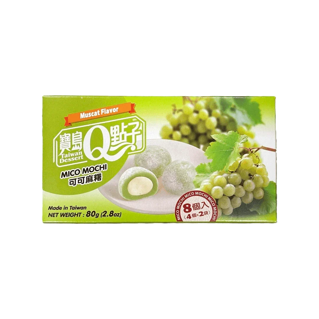 Mochi uvas muscat com recheio de chocolate branco SC
