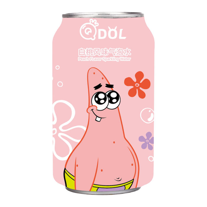 QDOL Spongebob Peach Flavor Soda Water(Patrick)